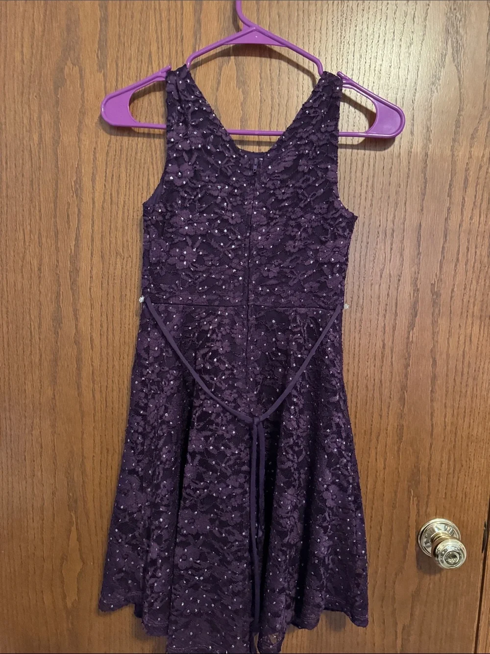 Speechless Purple Lace Dress with Pearl Trim
